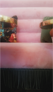 OTELLO ROSE POUDRE ET FRANGE MOULINEE 21CM PASSEPENTERIES D'ILE DE FRANCE