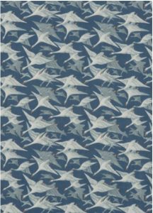 MULBERRY HOME WILD GEESE LINEN INDIGO FD287 H10